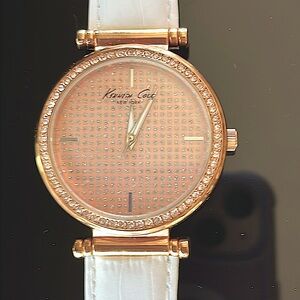 Kenneth Cole Rose Gold & White water resistant watch